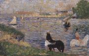 Horses in the Seine, Georges Seurat
